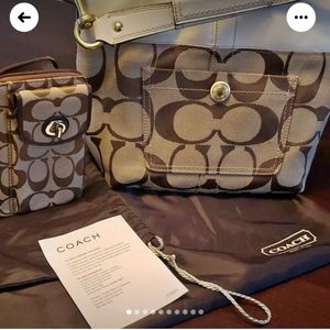 Rare and Unique Coach Shoulder Bag & Wallet